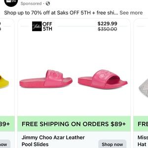 Hot pink Jimmy Choo slides